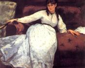 Repose( Study of Berthe Morisot) - 爱德华·马奈